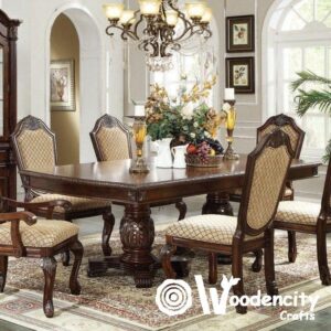 Wooden Six Seater Royal Dining Set | Wooden City Crafts