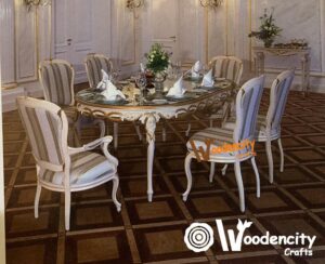 Wooden Classic Hand Carving Dining Set | Wooden City Crafts