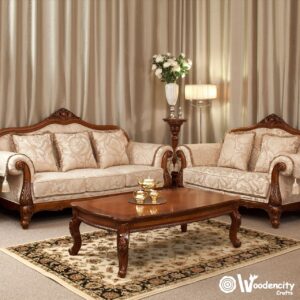 Wooden 3 Seater Sofa Set Mumbai Style | Wooden City Crafts