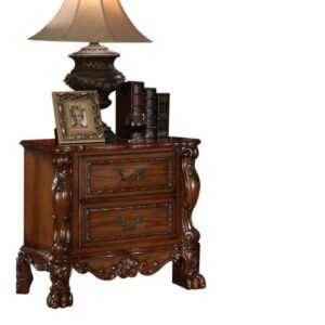 Hand Curved Royal Look Night Stand Walnut | Wooden City Crafts