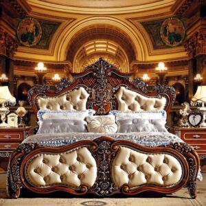 Classic Wooden Carved Bed | Wooden City Crafts