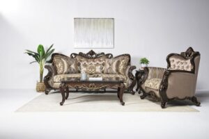 Luxury Teak Wood Carved 4 Seater Sofa Set  | Wooden City Crafts