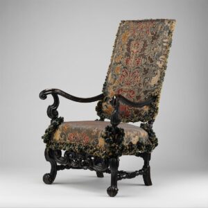 Antique Teak Wood Carved High Back Chair l Wooden City Crafts