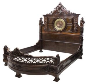 Indian Maharaja Style Antique Carved Bed | Wooden City Crafts