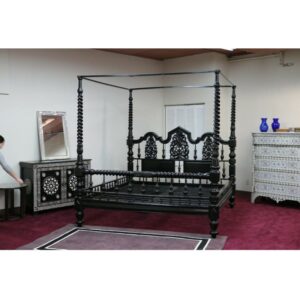 Indian Vintage Style Antique Poster Bed | Wooden City Crafts
