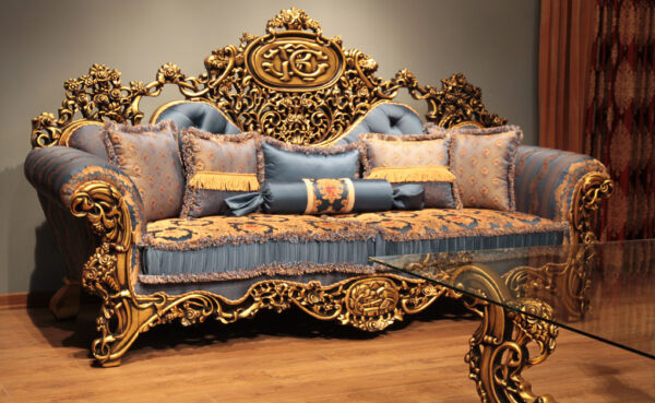 Chicago Style Hand Carved Luxury Sofa Set | Wooden City Crafts